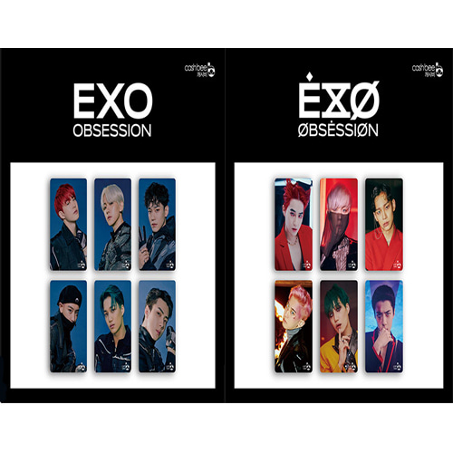 엑소(EXO) - 캐시비 교통카드(EXO ver. 6종/X-EXO ver. 6종)